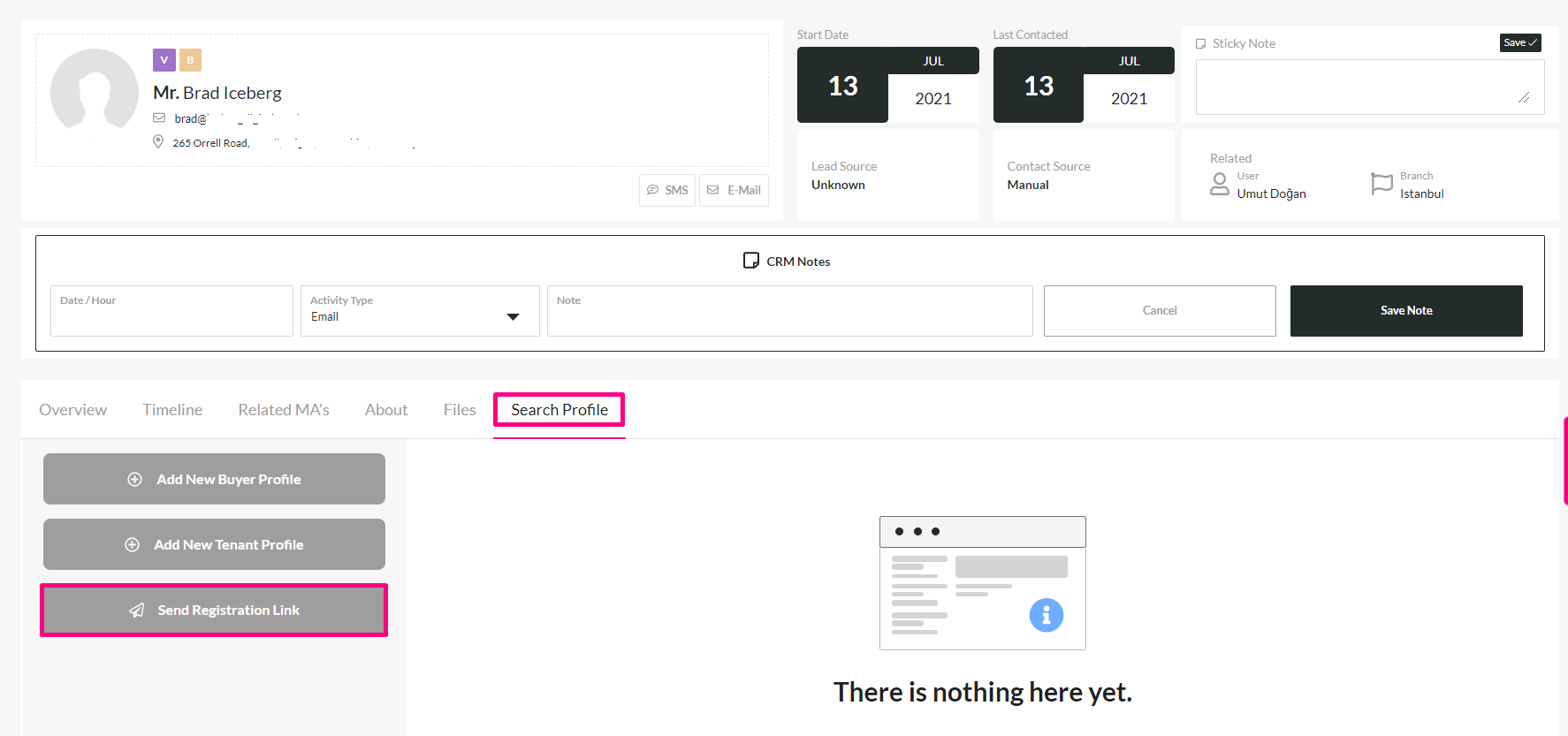 Email templates Registration and Heads Up Property Alerts. iceberg
